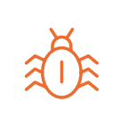 Cyber risk bug icon